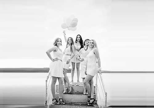 Shooting enterrement de vie de jeune fille en exterieur